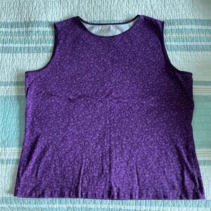 Christopher & Banks Purple Patterned Tank Top